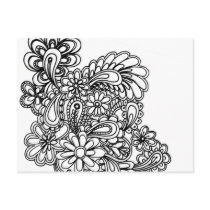 paisley flowers postcards
