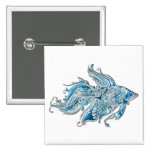 Paisley Flowing Fish Button