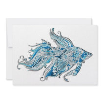 Paisley Flowing Fish Invites