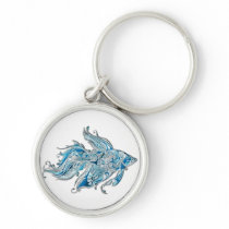 Paisley Flowing Fish Key Chains
