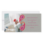 Paisley Fuchsia and Orange Photo Save the Date Photo Card Template