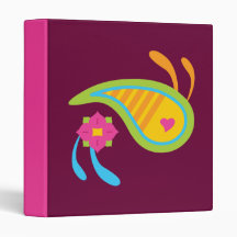 Paisley Fun Vinyl Binders