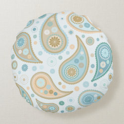 Paisley Funky Print in Blues & Caramels