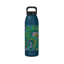 Paisley Green 24oz. Water Bottle