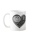 Paisley Heart /blk mugs