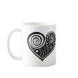 Paisley Heart /blk mugs