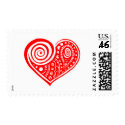 Paisley Heart /blk postage