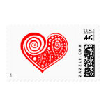 Paisley Heart /blk postage