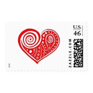 Paisley Heart Stamp Paisley Heart Stamp