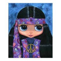Paisley Hippie Doll Poster posters