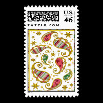 Paisley Holiday Stamp stamps
