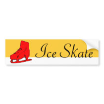 paisley ice skate bumper sticker