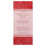 Paisley Impression in Crimson Menu Rack Card