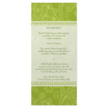 Paisley Impression in Green Menu Rack Card