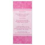 Paisley Impression in Pink Menu Rack Card