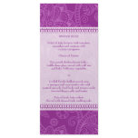 Paisley Impression in Violet Menu Rack Card