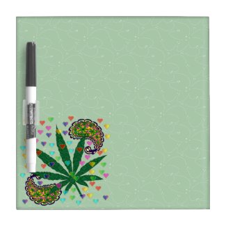 Paisley Marijuana Leaf Art Dry-erase Whiteboards