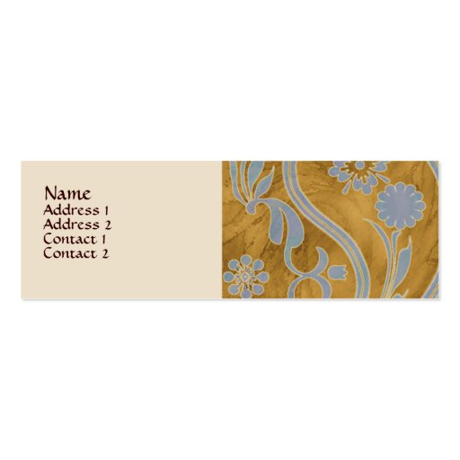 Paisley Mocha Profile Card Business Card Templates (front side)