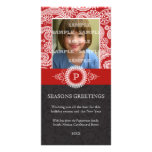 Paisley Monogram Holiday Photo Card