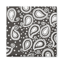 Paisley on Black Magnet magnets