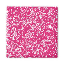 Paisley on Fuchsia magnets