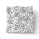 Paisley on White Button