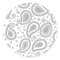 Paisley on White stickers