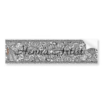 Paisley Passion - Black (Henna) Bumper Sticker