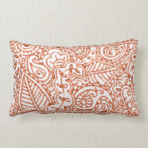 Paisley Passion - Orange (Henna) Pillows