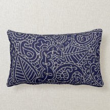 Paisley Passion - Silver Effect (Henna) Throw Pillow
