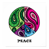 Paisley Peace Poster posters