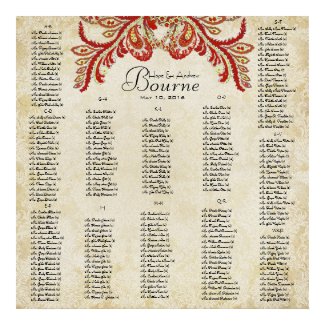 Paisley Peacock- Use 35 x 35 size (200 guests) print