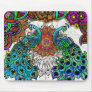 Paisley Peacocks Mouse Pad