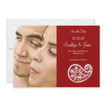 Paisley Photo Save the Date - Sindoor invitations