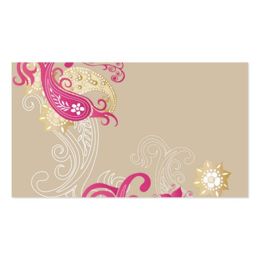 Paisley Profile Card Business Card (front side)