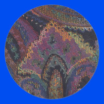 Paisley Purple Round Sticker