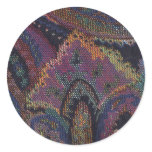 Paisley Purple Round Sticker