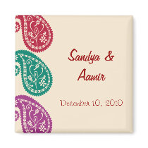 Paisley Save the Date Magnet magnets