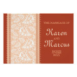 Paisley Spice Wedding  5x7 Invitation