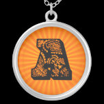 Paisley Sunburst Monogram - A necklaces