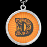 Paisley Sunburst Monogram - D necklaces