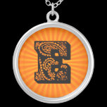 Paisley Sunburst Monogram - E necklaces