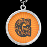 Paisley Sunburst Monogram - G necklaces