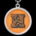 Paisley Sunburst Monogram - H necklaces