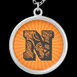 Paisley Sunburst Monogram - N necklaces