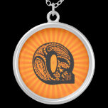 Paisley Sunburst Monogram - Q necklaces