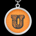 Paisley Sunburst Monogram - U necklaces