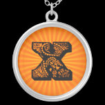 Paisley Sunburst Monogram - X necklaces