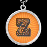 Paisley Sunburst Monogram - Z necklaces