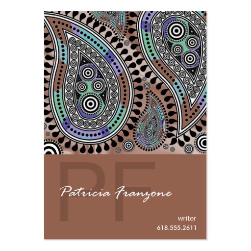 Paisley Supreme Business Card template (front side)